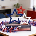 thumbnail image 3 of 4th of July Wooden Five-Point Star Desktop Decor Set, Patriotic Independence Day Centerpiece for Home Bookshelves and Mantels,July 4th Decorations, 3 of 5