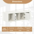 thumbnail image 2 of LINJH Floating TV Stand, Wall Mounted TV Console Table with Doors, Entertainment Media Center Under TV, Modern TV Cabinet for Living Room, Bedroom, Office-White, 2 of 9