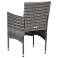 thumbnail image 2 of Bowery Hill Solid Acacia Wood/PE Rattan Standard Durable Dining Set in Gray, 2 of 12