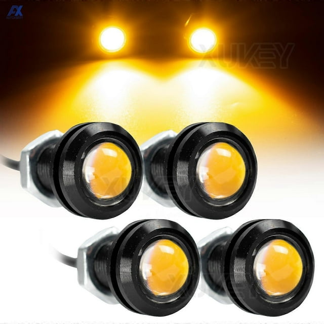 4Pcs Universal 12V Front Grille Lighting Amber High Power Led Eagle Eye DRL Car Fog Bulb Reverse Backup Parking Side Signal Lamp