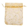 thumbnail image 3 of 100 piezas de bolsas de organza de 9 x 12 cm, bolsas de regalo de boda de oro para joyería Bolsas de organza de regalo de caramelo Bolsas de tela para recuerdos y joyas de boda Ecomeon no, 3 of 6