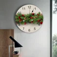 thumbnail image 2 of Christmas Tree Pine Needles Candy Bow Round Wall Clock Modern Design Kitchen Hanging Watch Home Decor Silent Wall Watch（12 Inch）, 2 of 6