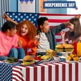 thumbnail image 4 of NIETEIN 4th of July Patriotic Tablecloth Rectangular 54x108 Inch Party Supplies 3 Pcs, 4 of 6