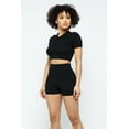 thumbnail image 4 of Collar Crop Top + Shorts Set S, 4 of 12
