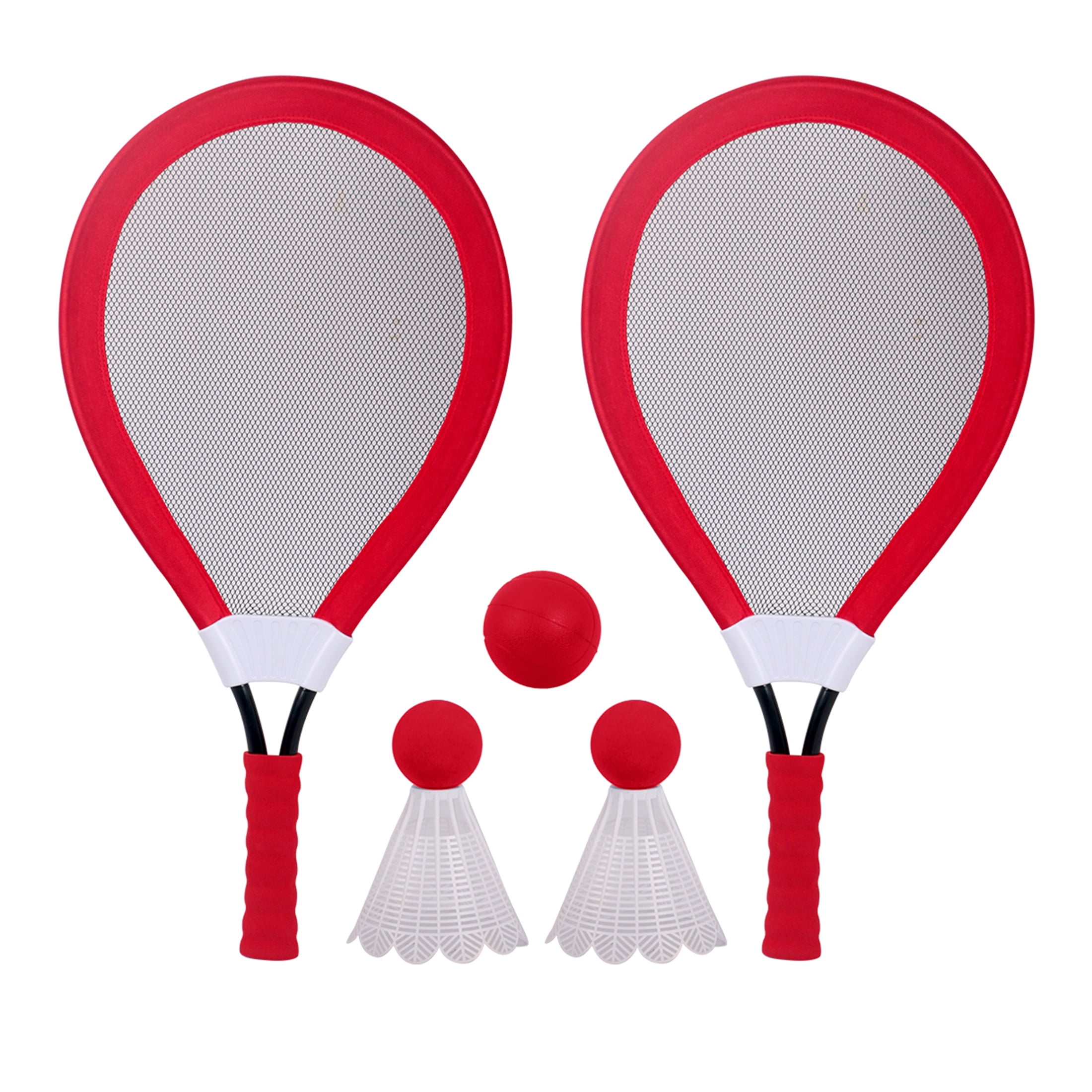 Play Day Jumbo Racket Sports Game, 5 Piece Set, Red, Children Ages 4+