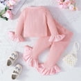 thumbnail image 4 of Gubotare Baby Toddler Girls Clothing Sets Baby Girl Clothes Long Sleeve Sweatshirts and Pants Baby Clothes Size 6 9 Months (Pink,6-9 Months), 4 of 6