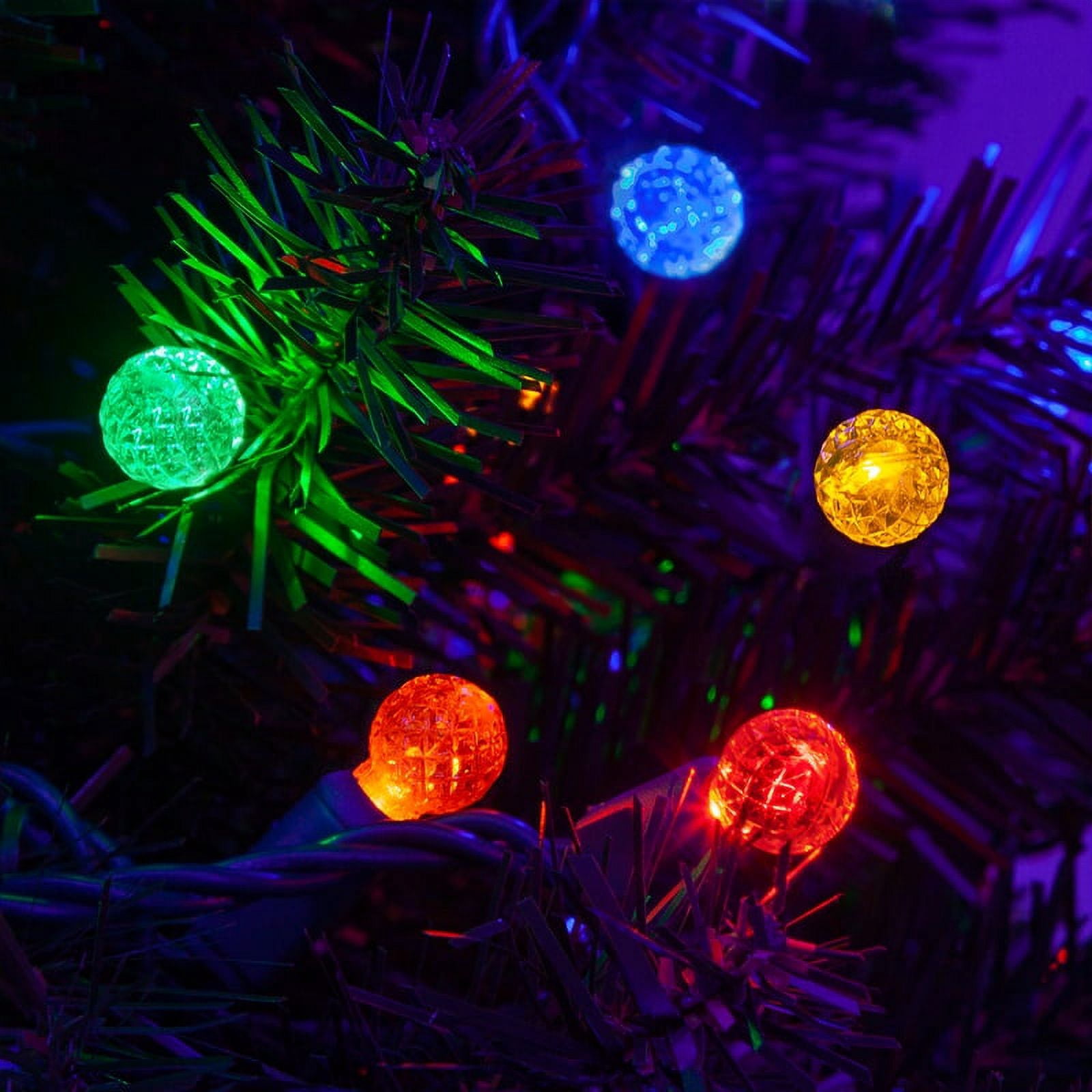70 G12 Multicolor Ball Lights, 24 ft LED Christmas Lights Multicolor String Lights Globe Christmas Lights Indoor-Outdoor Christmas String Lights for Bedroom Globe String Lights