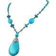 thumbnail image 1 of Collier Long Pendentif Turquoise pour Femmes Collier Perle Fait Main Bohème Bijoux, 1 of 4