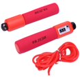 thumbnail image 3 of Cuerda de saltar ajustable con , cuerda de saltar cardiovascular para hombres, mujeres y niños rojo kusrkot Cuerda para saltar de cuenta física, 3 of 8