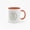 Orange, variant on 11 Ounce "Best Dad Ever" Ceramic Mug with Colorful Inner Lining - Inspirational Quote Coffee Cup with Floral Wreath Design