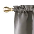 thumbnail image 2 of Howarmer Solid Color Polyester Valance Curtains with Rod Pocket ( Light Gray ), 2 of 6