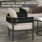 Grand Patio Woven Wicker 5-Piece Outdoor Conversation Set