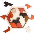 thumbnail image 2 of WJCA Hexagon Brain Teaser Puzzle Set with Pattern Blocks, Logic IQ STEM Game for Kids & Adults, Creative Geometry Learning Toy, Montessori Classroom Resource, Travel Gift Idea, 2 of 7