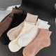 thumbnail image 2 of 1Pair Women Short Socks Autumn and Winter Warm Thickened Cotton Breathable Ankle Middle Tube Solid Color Harajuku Fashion Socks, 2 of 5