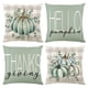 thumbnail image 2 of Hmsavn - Edredón de almohadas con estampado de calabaza de Acción de Gracias, funda de cojín con borde para sofá, estudio, dormitorio, lino, 2 of 8