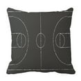thumbnail image 1 of EREHome Housse de Coussin de Terrain de Basket de Rue sur Fond Noir 20x20 Pouces, 1 of 1