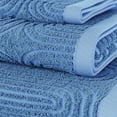 thumbnail image 4 of Beautiful by Drew Barrymore 6-Piece Textured Bath Towel Set, Soft 100% Cotton, Winter Sky, 4 of 5