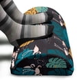 thumbnail image 3 of Safari Foot Rest, Tropical Arrangement of Flamingos Monstera Leaves Plantation and Spots, Non-Slip Backing Adjustable Ergonomic Memory Foam Leg Support for Office, Indigo and Multicolor, by Ambesonne, 3 of 5