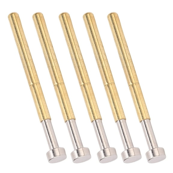 100pcs Pogo Pin Flat Head Spring Test Probe Brass Material 2.36mm/0.1in Tube Diameter 34mm/1.3in PCB Testing Probes