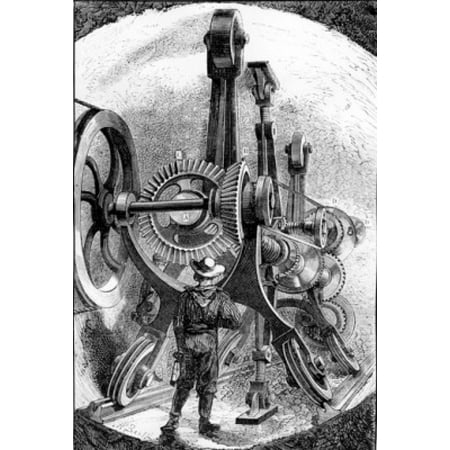 Channel Tunnel Project Boring Machines Canvas Art - (18 x 24)