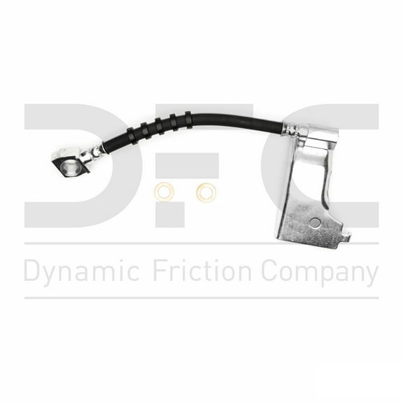 Rear Lower Left Dynamic Friction Company Brake Line Hose 350-54144 For 1987-1988 Ford Thunderbird, 1987-1988 Mercury Colony Park