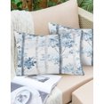 thumbnail image 4 of Waterproof Outdoor Throw Pillows with Inserts 12"x20" Set of 2, Blue Ombre Leaves Soft Decorative Pillowcases for Couch Bedroom, Gray Branches Forest Pillow Covers for Sofa Living Room, 4 of 8