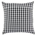 thumbnail image 5 of Set of 2 Black and White Gingham Pillow Cover, 20", 5 of 6