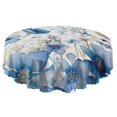 thumbnail image 5 of Round Tablecloth Dining Design Cover 60 Inch Polyester Waterproof Stain Wrinkle Free flower, 5 of 5