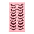 thumbnail image 1 of Pestañas postizas únicas de Bargains, 10 pares para maquillaje negro DH06-02, 1 of 5