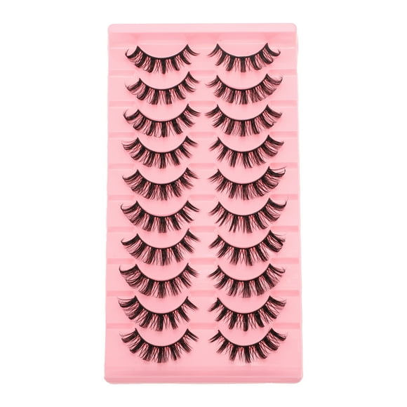 Pestañas postizas únicas de Bargains, 10 pares para maquillaje negro DH06-02