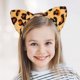 thumbnail image 4 of Lurrose - 6 diademas con orejas de gato de peluche con diseño de leopardo, accesorio para el cabello para fiestas, disfraces y más, 4 of 7