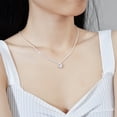 thumbnail image 2 of Collar de diamantes Mosan de color plata esterlina S925 Cadena de coliflor brillante Lujo ligero, 2 of 5