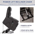 thumbnail image 3 of Bonzy Home Large Power Lift Recliner Chair with Massage and Heat for Elderly Big and Tall People, Overstuffed Wide Recliners with 2 Cup Holders, Side Pocket and USB Port, Gray, 3 of 7