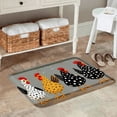 thumbnail image 2 of FJPT Non Slip Flannel Polyester Floor Mat With Cute Chicken Design For Bathroom Kitchen Bedroom Decor 31.5x19.7 inch, 2 of 5