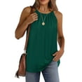 thumbnail image 4 of Beach Vacation Clothes for Women Camp Top Women Cute Blouses Stripe Top Leather Corset 4 1 Bra Shelf Breastfeeding Carry Camisole Memory Foam Camisole Organic Summer Hanging Neck Vest Green L, 4 of 9