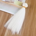 thumbnail image 2 of 6pcs 15cm Résistance à la Chaleur Cheveux Raides Perruque Artisanat DIY Poupée Perruques Trame Extensions de Cheveux (Blanc), 2 of 9