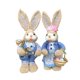 thumbnail image 3 of 2 figuritas de conejitos, esculturas de conejos, decoraciones de Pascua, decoración de jardín de paja para césped, granja, patio interior, estantería Estilo C, 3 of 9