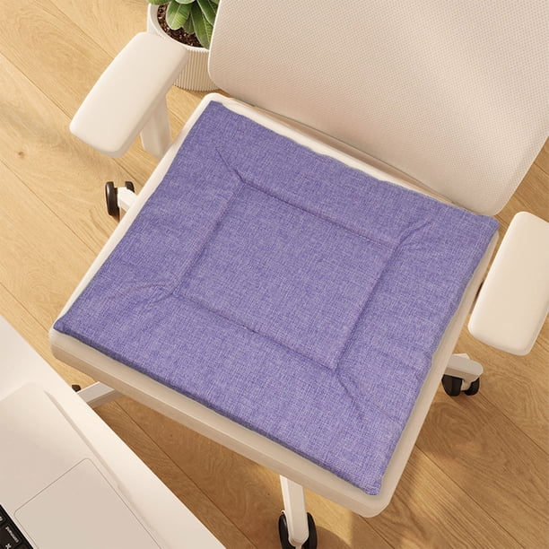 Cojín de lino multicolor para silla - Cojín cuadrado de 40 x 40 cm para comedor, oficina y salón - Suave, duradero y lavable - Gris, caqui, verde, azul, marrón, rosa, naranja, morado y vino