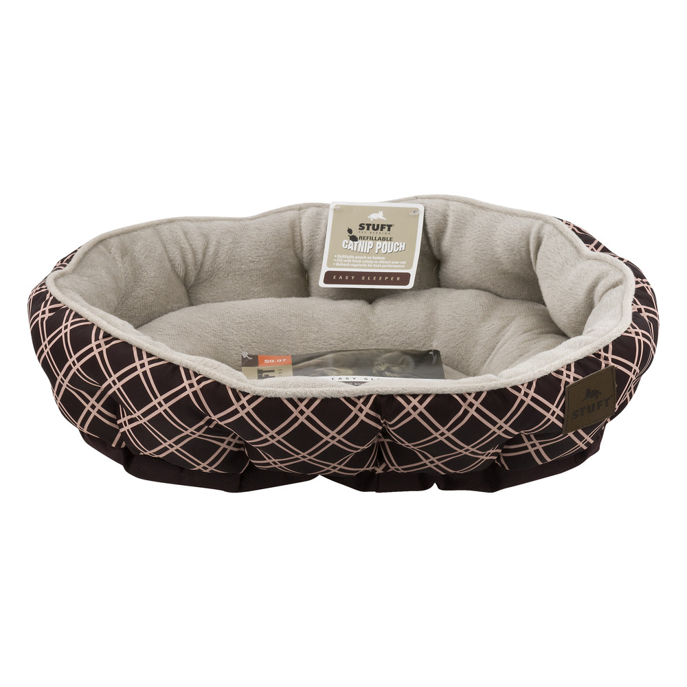 Stuft Easy Sleeper Pet Bed, Brown, 19in