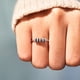 thumbnail image 5 of Anillo de circonita de color con cuentas de ansiedad giratorias de plata esterlina S925 Anillo de moda simple para mujer, 5 of 5