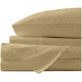 thumbnail image 2 of Organic Cotton Bed Sheets Set - 1000TC King Size Ultra Beige - 4 Piece Bedding - 100% Extra Long Staple, Soft Sateen Weave Bedsheets - Fits 18" Deep Pocket Mattress, 2 of 7