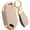 Gold-edged Light Pink, variant on Key Fob Cover Compatible with Kia Telluride Carnival Sorento K4 K5 GT-Line 5 Button Leather TPU Metal Keychain Case Holder Protector,Silver-edged black,5 Buttons