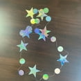thumbnail image 4 of Star Moon Garland Banner Ramadan Decor Crescent Moon Dot Streamer Nursery Wall Hanging Party Supplies Kids Birthday Celebration Decorations Background, 4 of 7