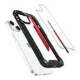 thumbnail image 7 of For Apple iPhone 14 Plus (6.7") Metal Frame Transparent Hybrid Rubber TPU + Hard PC Color Bumper Frame Shockproof Cover ,Xpm Phone Case [ Clear / Black ], 7 of 7