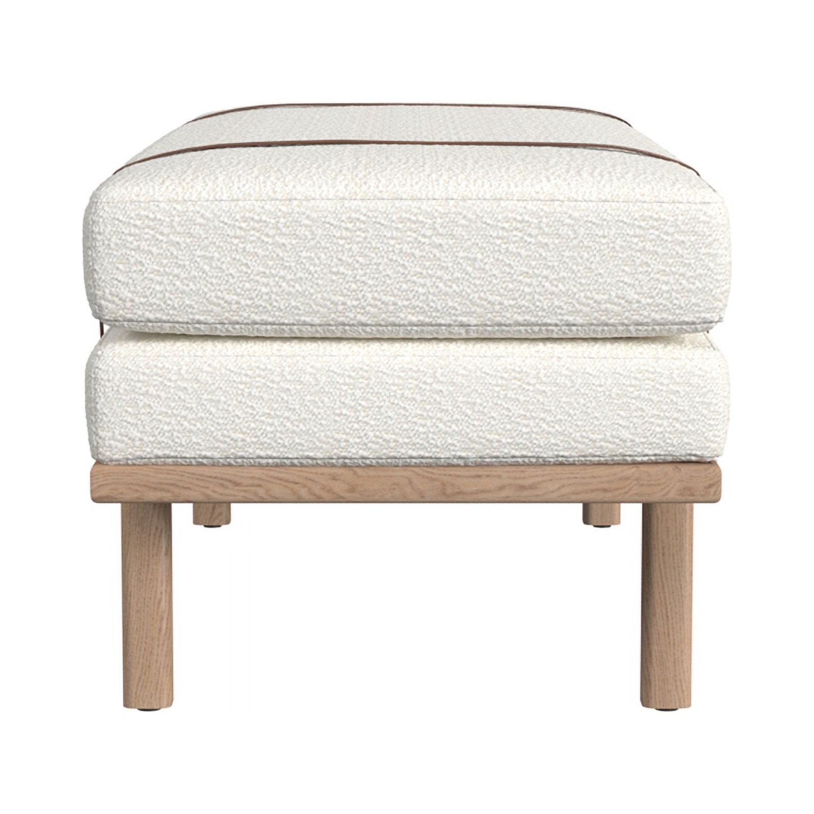 Creative Co-Op Modern Slatted Wood Bench, White - 12L X 19W X 18H, Pinewood Entryway Or Dining Seat