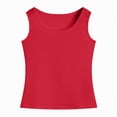 thumbnail image 4 of NIEWTR Girls' Solid Color Camisole Tank Tops Comfortable Breathable Sleeveless Casual Tops(Red,2Xl), 4 of 4