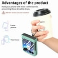 thumbnail image 6 of Dteck for Motorola Razr Ultra 2025 Case with Built-in Screen Protector, Metal Ring Holder Stand Shockproof Slim Hard PC Protective Phone Cover for Moto Razr Ultra 2025,Mint, 6 of 8