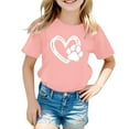 thumbnail image 4 of Gunia Valentines Shirts For Kids Boys Girls Short Sleeve Love Heart Graphic Crew Neck Casual Breathable Soft Valentine'S Day T-Shirt Toddler Tee Tops 3-14 Years Pink, 4 of 4
