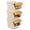 White + Natural, variant on Costway 3 PCS Storage Bins on Wheels with Stay-Open Lid for Kitchen Bedroom Laundry Closet White + Natural