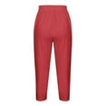 thumbnail image 4 of HOMBOM Capris Leggings for Women Red Athleisure Beach Pants Slim Straight Capris XXXL, 4 of 5